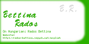 bettina rados business card